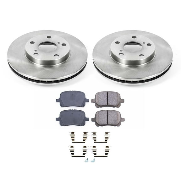 Ultimate Brakes Front Ceramic Brake Pad and Rotor Kit with Hardware WM80618
