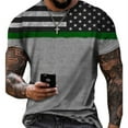 thumbnail image 4 of Caqnni 4th of July Shirts Mens American Flag Patriotic Short Sleeve T-Shirt(Grey,XL), 4 of 4