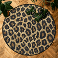 thumbnail image 7 of CURLYOOT Leopard Print 5.2ft Round Rug for Living Room, Large Washable Area Rug, Non Slip Floor Mat Wild Safari Skin Pattern Indoor Rugs for Bedroom, Dining Room, Offices, Entryway, 7 of 7