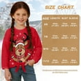 thumbnail image 7 of Xixirimido Christmas Reindeer Red Pattern Girls Long Sleeve Shirt Kids Crewneck T-Shirts Trendy 3D Graphic Tie-hem Cute Tees for Fall Winter, Size 9-10, 7 of 7