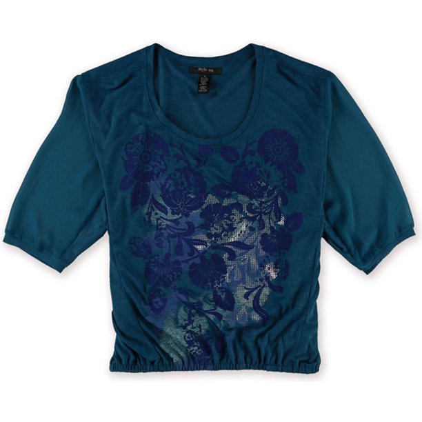 Blusa Sedona Style & Co. para mujer Azul Mediana