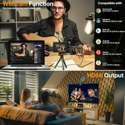 Digital Camera 4K Vlogging Camera for YouTube with 32G SD Card 180° 3Flip Screen 16X Autofocus 48MP Video Cameras