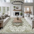thumbnail image 3 of Area Rug for Living Room, Sage Green Boho Non-Slip Indoor Large Carpet for Bedroom/Dining Room, Vintage Abstract Art Ethnic Tribe Washable Low-Profile Rectangle Floor Runner Rugs - 5 x 8 Ft, 3 of 8
