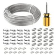 thumbnail image 2 of Cuerda de alambre de acero inoxidable, cuerda de tracción resistente para plantas, tendedero, kits de cables versátiles para valla, césped, Patio, 100m, 2 of 8