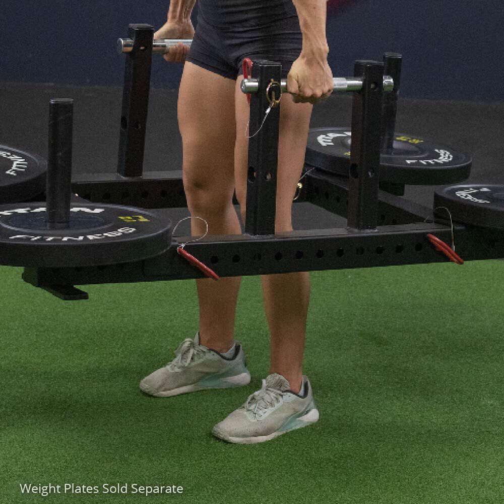 Titan Fitness Farmers Walk Handles Platform and Deadlift System, Rated 500 LB Each, Grip Strength Weight Training