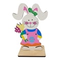 thumbnail image 3 of CoreLiving Wooden Easter Bunny Tiered Tray Decor Sign Rustic Farmhouse Rabbit Table Art Spring Hydrangea Accent for Home Indoor Mantle Decoration, 3 of 9
