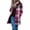 Hot Pink, variant on Womens Flannel Jacket Long Plaid Shacket Casual Button Down Tartan Trench Coat Long Sleeve Shirts with Pockets