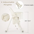 thumbnail image 4 of Babyjoy 4-in-1 Foldable Baby High Chair Height Adjustable Feeding Chair w/ Wheels Beige, 4 of 7