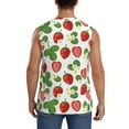 thumbnail image 4 of Uemuo Strawberry Pattern Men's Sleeveless T-Shirt,Muscle Athletic Tank Top, Moisture-wicking Quick-dry Breathable Classic Tee Top for Gym Run Outdoor Sports-X-Large, 4 of 8