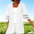 thumbnail image 2 of Posijego Womens Chiffon Cardigans Lightweight Short Sleeve Open Front Casual Summer Beach Cardigans Jackets for Women, 2 of 7