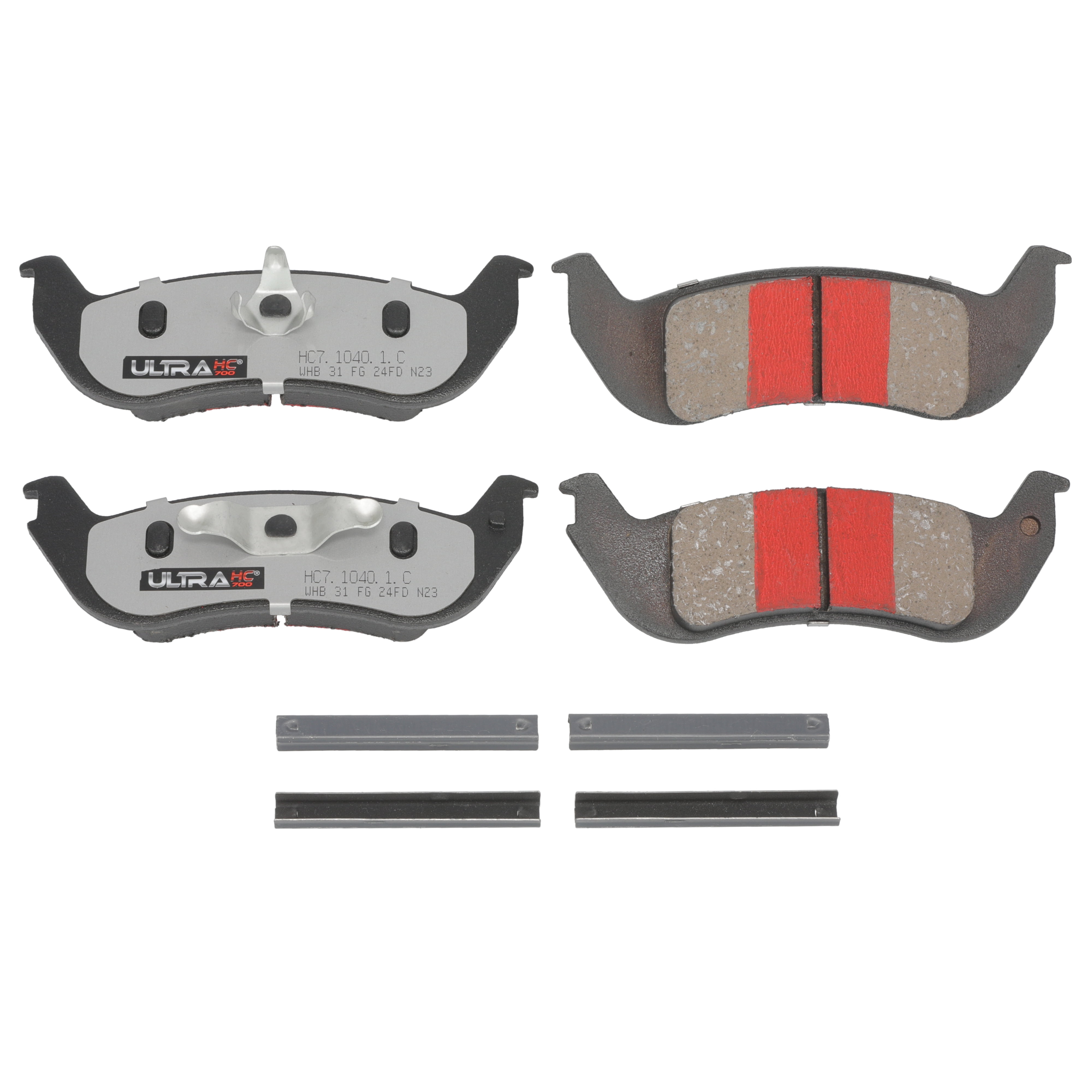 UltraHC 700 Brake Pad Set, Rear HC7.1040.1.C, Ford Ranger 2011-2010