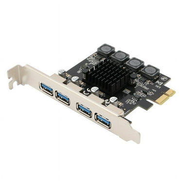 4 Port USB 3.0 PCI Express Card USB 3.0 PCIE Expansion Card PCIE to USB 3.0 Adapter Card for PCIE 1X 4X 8X 16X Slot