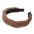thumbnail image 2 of WZXFASHION Headbands for Women Solid Color Flannel Twist For Daily Useful Accessories Brown, 2 of 4
