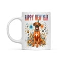 thumbnail image 2 of Happy New Year with Rhodesian Ridgeback Fireworks Holiday Xmas Winter 2025 Mug Ridgebacks Dog Lover Gifts Coffee Tea Cup - 00025, 2 of 4