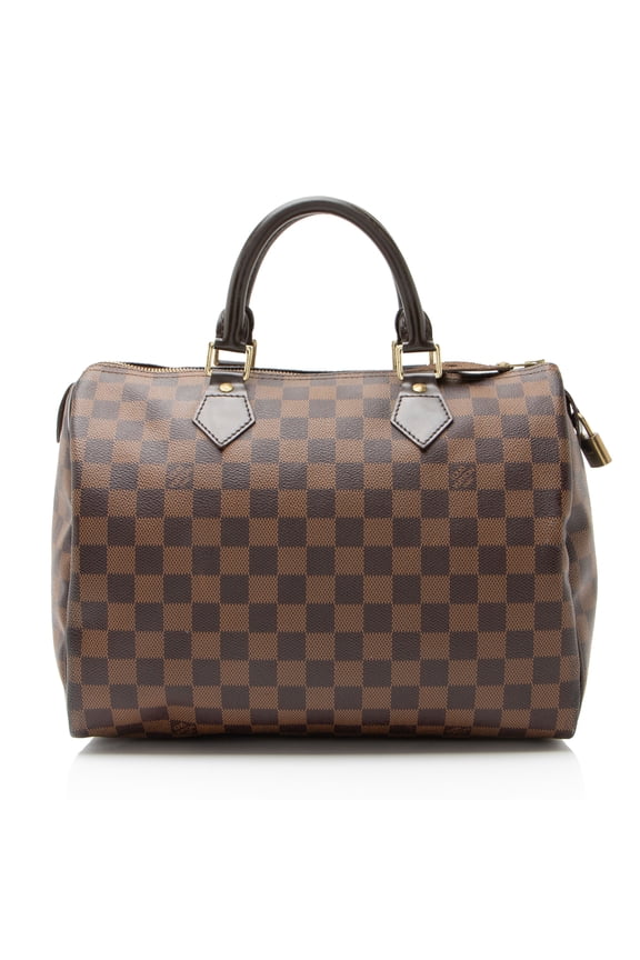 Pre-Owned Louis Vuitton Damier Ebene Speedy 30 Satchel