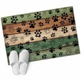 thumbnail image 2 of Area Rug 2 x 3 Ft, Dark Sage Green Brown Indoor Accent Bathroom Rugs for Kitchen/Laundry Room, Farmhouse Dog Paw Vintage Washable Non-Slip Runner Floor Mat for Entryway, Living Room, 2 of 7