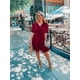 thumbnail image 2 of Vestido corto holgado de verano con mangas cortas y escote en V sexy para mujer, vestido informal con lunares suizos, vestido de talla grande, 2 of 5