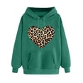 thumbnail image 2 of SOOMLON Valentines Day Hoodies Women Girl Friend Valentines Gift Plus Size Loose Long Sleeve Crew Neck Sweatshirts Tops Cute Heart Print Pullovers Shirts Trendy Festival Outfits 2025 Army Green S, 2 of 5
