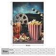 thumbnail image 4 of Orinice Popcorn Soda Cinema Warm Lightweight Blanket Soft Fleece Throw Blanket for Living Rooms Sofa Decor Cow Gifts All Seasons Plush Blankets 50x60in, 4 of 6