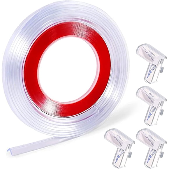 PinesC Corner Protector, 9.84ft Edge 4 Corners Silicone Edge Protector Strip with Double Sided Tape - Corner Edge Protectors for Furniture Against Sharp Corners for Cabinet Table Multicolored
