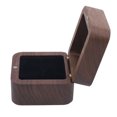 thumbnail image 1 of Soporte De Anillo Retro De 5.5x5.5x4cm, Caja única De Anillo De Madera Hecha A Partir De Madera De Nogal Negro Y Terciopelo Con Cierre Magnético, Adecuado Para, 1 of 7