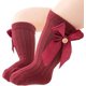 thumbnail image 5 of Calcetines altos para bebés recién nacidos, sin costuras, para niñas pequeñas, con lazo grande, medias de algodón con botones (xs), 5 of 5