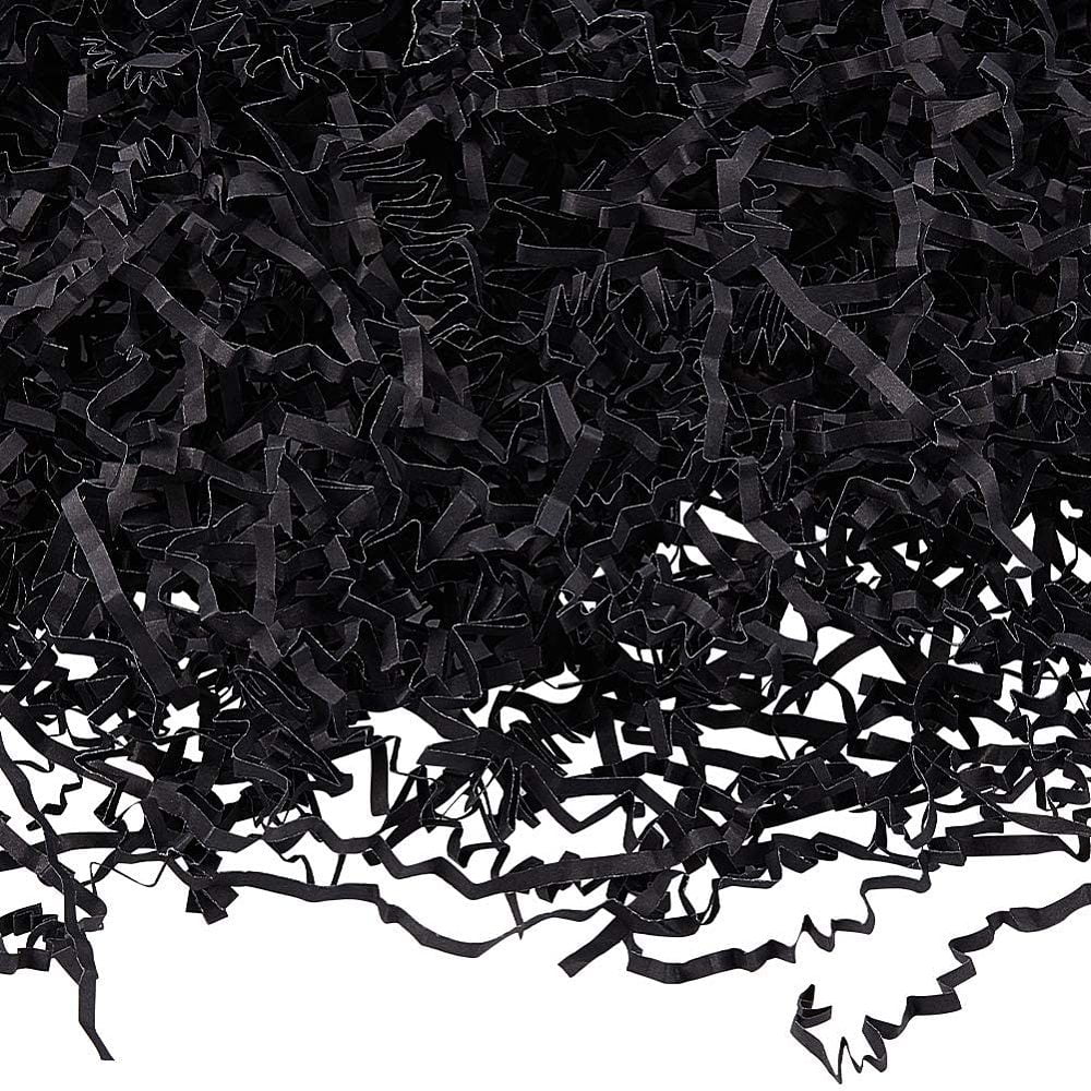 200gs 200g Easter Basket Grass Raffia Gift Filler Black Raffia Kraft Shredded Paper for Gift Wrapping & Basket Filling