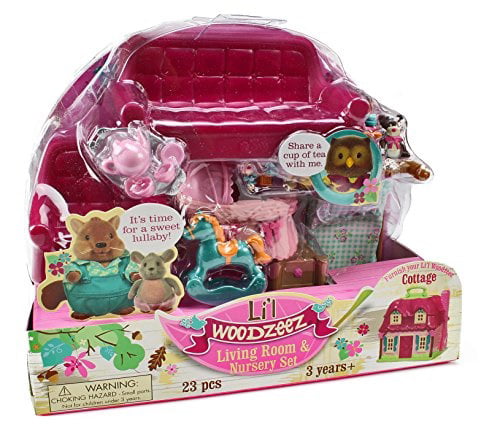 32 Pieces Branford Limited School House Lil Woodzeez Animal Figurine Playset and Accessories