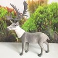 thumbnail image 2 of Figuras realistas de renos de Navidad Estatua Ciervo Adorno Modelo animal Manualidades Juguetes en miniatura para gabinete Estante Fiesta interior , gris grande Sunnimix Figuras de ciervos, 2 of 8