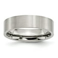 thumbnail image 1 of Stainless Steel Flat 6mm Brushed Wedding Band - Size 11, 1 of 5