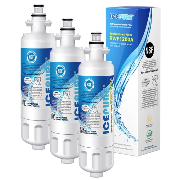 ICEPURE ADQ36006101 9690 Water Filter Replacement for LG LT700P, Kenmore Elite 46-9690 ADQ36006102, RWF1200A, CLCH106, RWF1052 LFX28968ST LFXS29626S