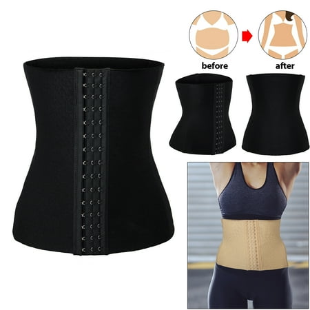 

Lady Slim Latex Waist Trainer Body Shaper Corset Body Shaper Girdle Trimmer with Steel Bones Extender Banquet Housework Office
