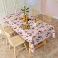 thumbnail image 5 of Pink Cow Strawberry Hat Pattern Rectangle Tablecloth 60"x120",Waterproof Polyester Rectangle Table Cloth, Wipeable Spillproof Polyester Tablecloth for Dining, Camping, Indoor and Outdoor, 5 of 6