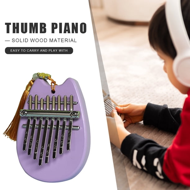 Mini Kalimba Kalimba compacto de 8 teclas con martillo de afinación, mini piano de pulgar, regalos para amantes de la música