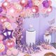 thumbnail image 1 of 129 piezas (juego de globos de mariposa de color rosa púrpura) Globos de látex de helio para niñas, mujeres, cumpleaños, bodas, baby shower, bautismo, decoración de fiesta, 1 of 5