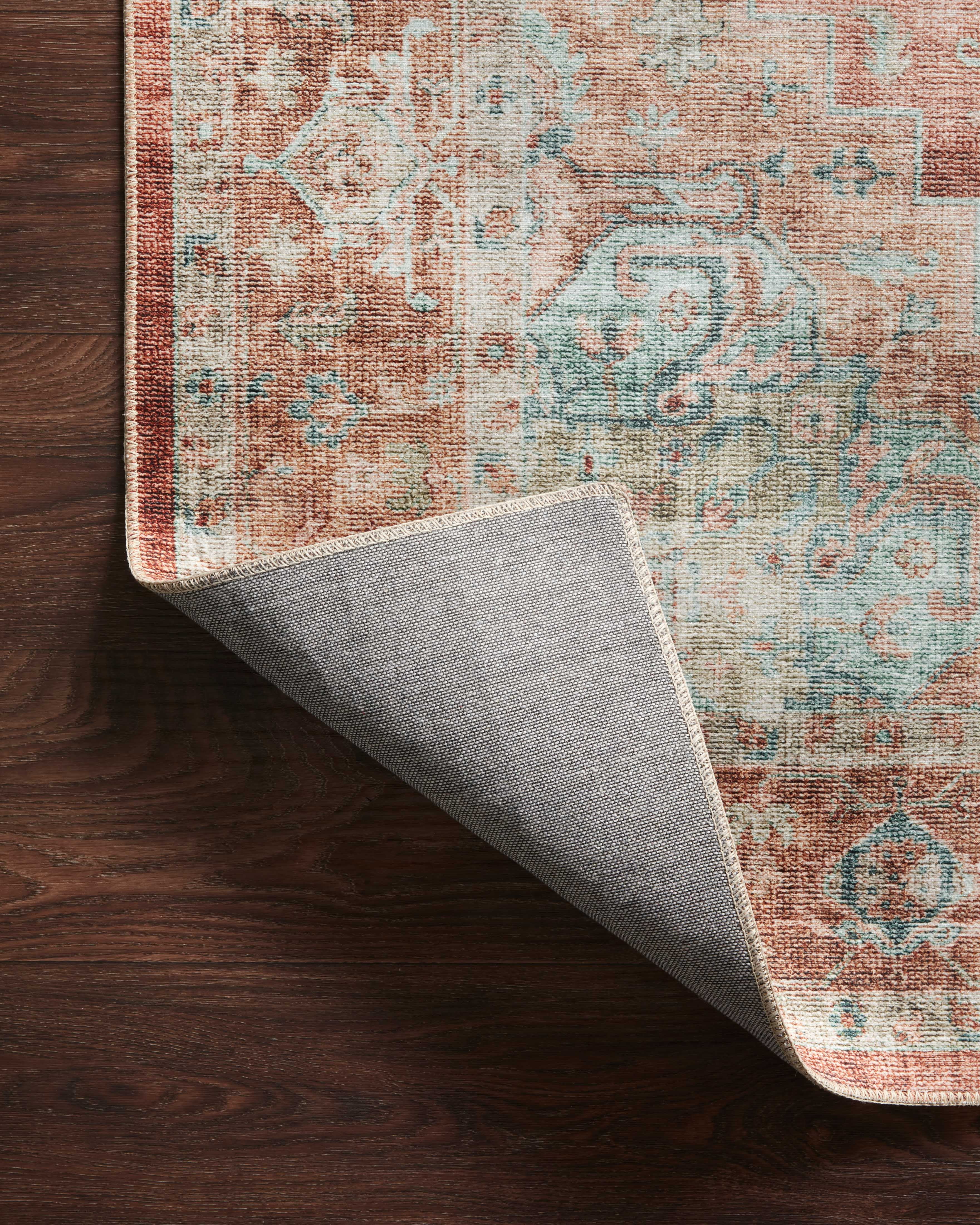 Loloi Heidi Collection HEI-01 Terracotta / Aqua, Oriental Area Rug 5'-0" x 7'-6"