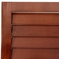 thumbnail image 6 of Oriental Furniture 6 ft. Tall Wooden Louvered Room Divider Walnut 3 Panel, 6 of 6