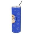 thumbnail image 3 of Carolines Treasures WDK1103TBL20 Golden Retriever Fawn Design2  Stainless Steel 20 oz Skinny Tumbler Blue 20 oz, 3 of 4