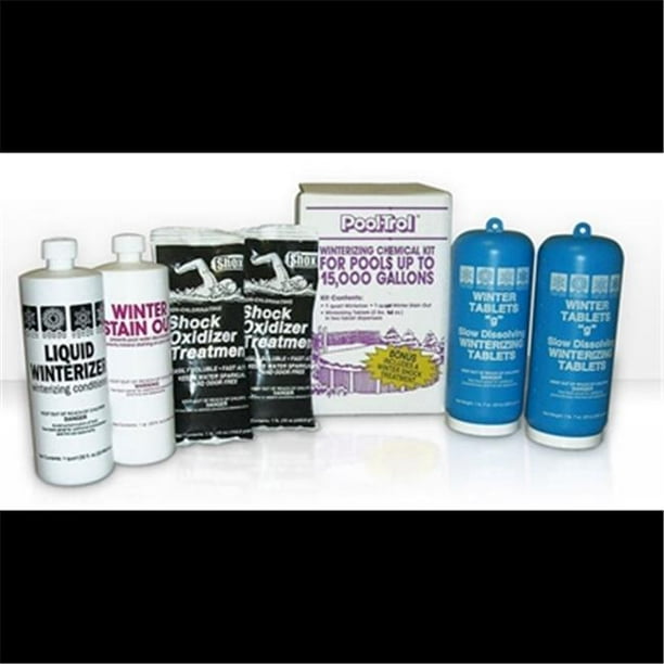 Qualco Chemicals 57535 15K gal Pool Trol Winterizing Kit,