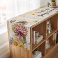 thumbnail image 6 of Table Runners 90 Inches Long Dress Scarves, Spring Groundhog Farmhouse Coffee/Dining/Kitchen Table Runner for Living Room, Watercolor Sunflower Botanical Rustic 13x90 Inch, 6 of 9