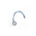 thumbnail image 2 of Vis de Nez / Clou / Anneau Titane 18 g avec Embout Rond en Zircone Cubique, 2 of 18