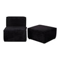 thumbnail image 2 of Sofá Cama M&E MUEBLES Fernanda Negro Con Taburete, 2 of 13