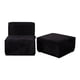 thumbnail image 2 of Sofá Cama M&E MUEBLES Fernanda Negro Con Taburete, 2 of 13