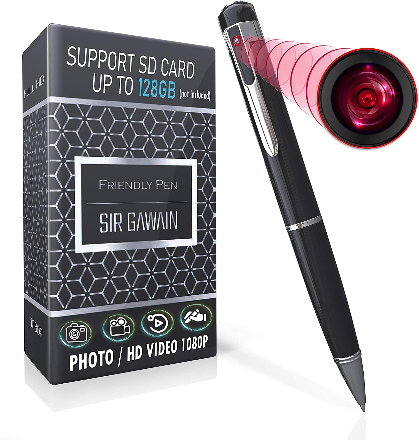 Sirgawain Camera Body Cam Pen Hidden Spy Camera Pen SIRGAWAIN