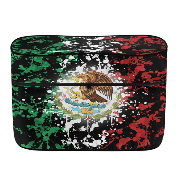 Psesaysky Splatter Style Mexican National Emblem Print Camping Gas Cylinder Cover for, Waterproof RV Propane Tank Cover with Polyester Easy to Install Camper Propane Tank Cover for Outdoor Camping