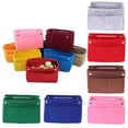 thumbnail image 4 of Portable Tote Insert Liner Travel Multifunctional Phone Purses Pouch Makeup Storage Bag Cosmetic Organizer Toiletry Liner Bags Felt Insert Bag ORANGE, 4 of 8