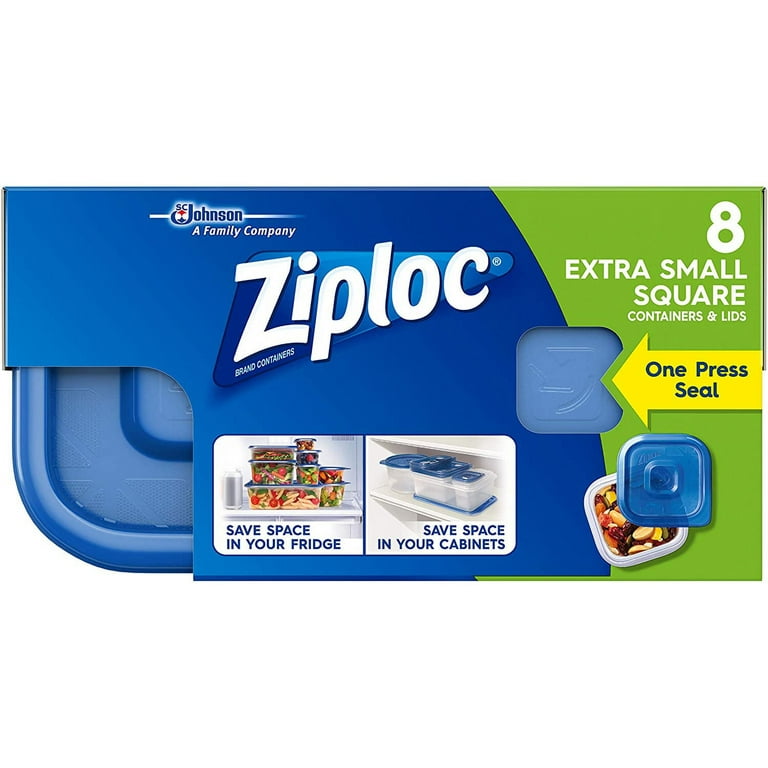 Ziploc® Brand, Food Storage Containers, Smart Snap Technology, Mini  Rectangle, 4 ct