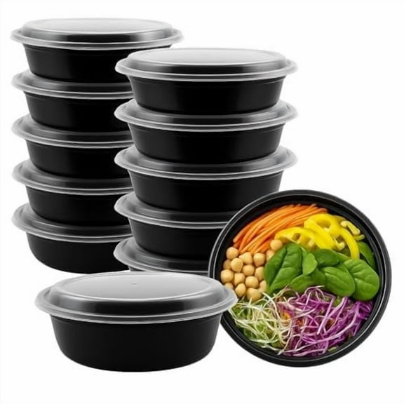 Ruthy's Outlet Meal Prep Containers with Lids, Food container bowl - BPA-Free, Stackable, Freezer & Dishwasher Safe, Reusable Food Storage for Lunch, Portion Control & Meal Prep 100 Pack, 48 oz