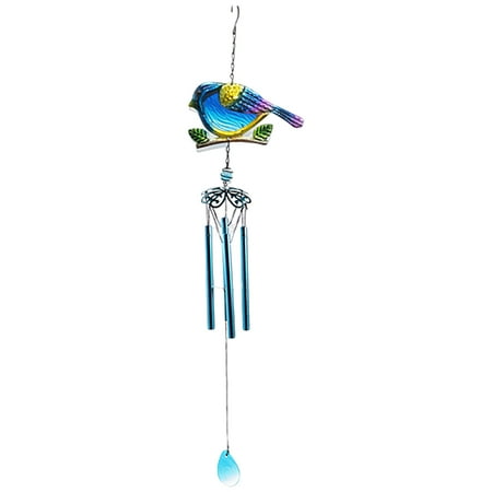 

Mightlink Handmade Wind Chime Bird Metal Glass Hanging Pendant Colorful Wind Bell Window Door Decoration for Home Garden