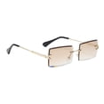thumbnail image 3 of De Sol Sin Montura Rectangular Elegante 3x Sombras De Lentes Teñidas Sunnimix gafas de sol cuadradas sin montura, 3 of 8
